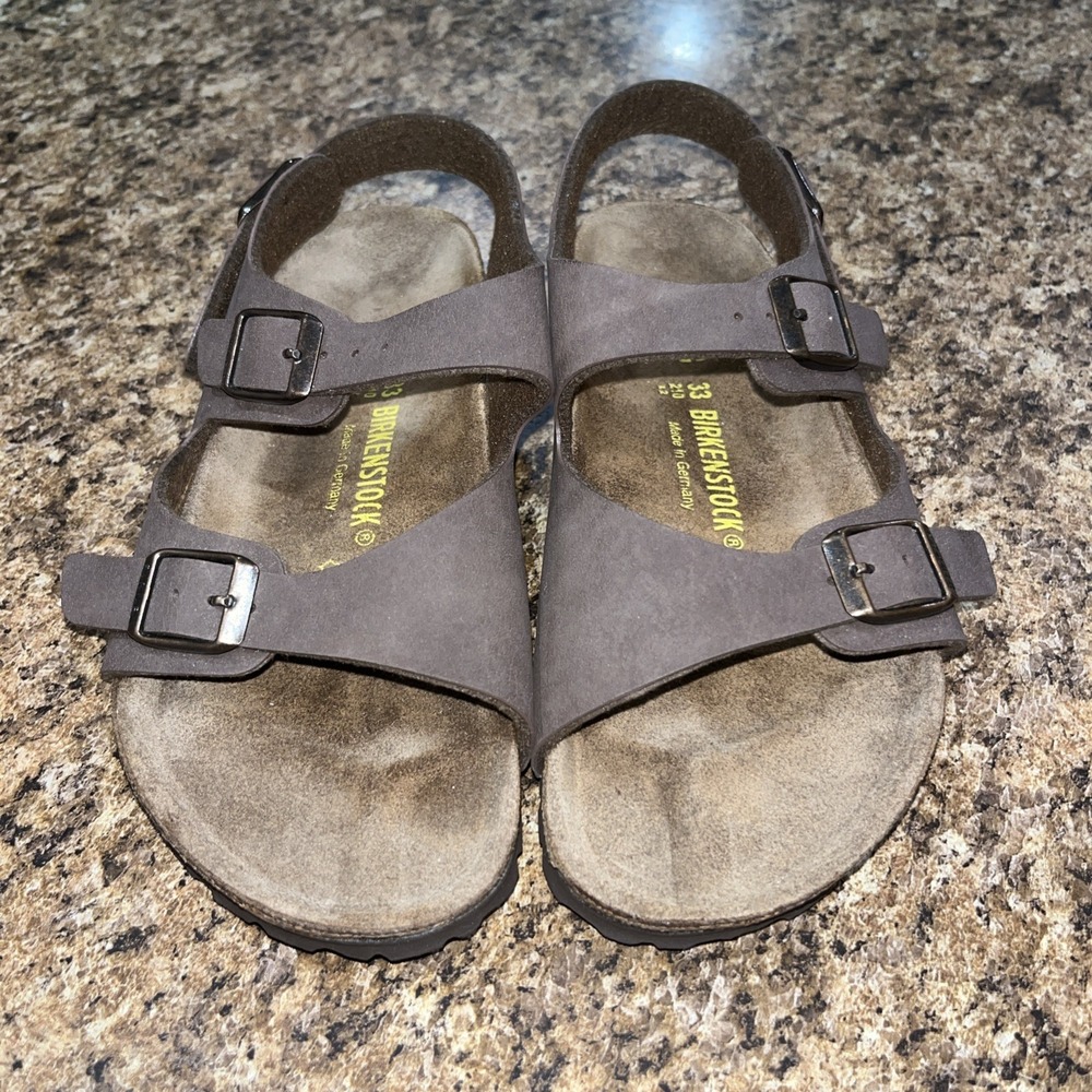 Birkenstock Kids Roma Sandals US Size 2 EU 33 Unisex Mocha 33 210 L2 - Picture 2 of 10